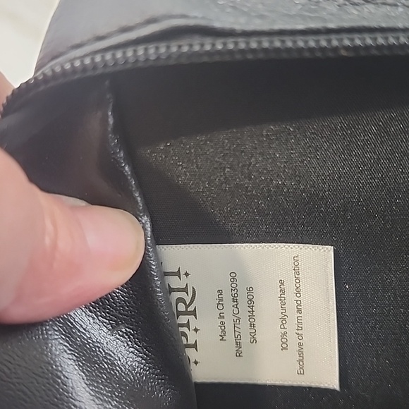 Spirit Halloween black Book of Spells zip purse clutch MISSING crossbody strap - Picture 5 of 7